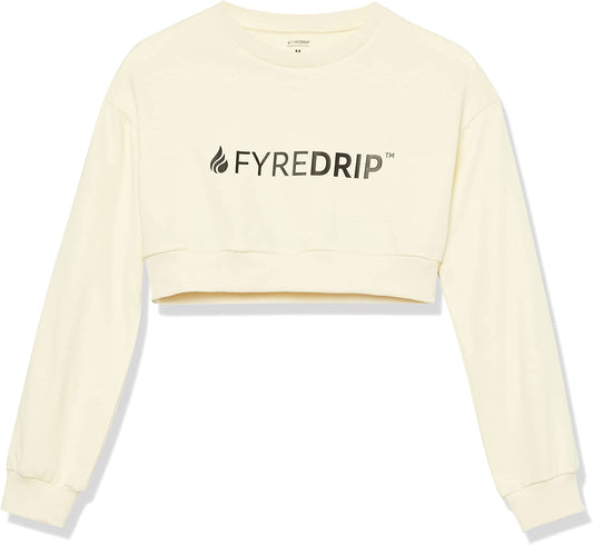 Women's Cropped Crewneck - Cream