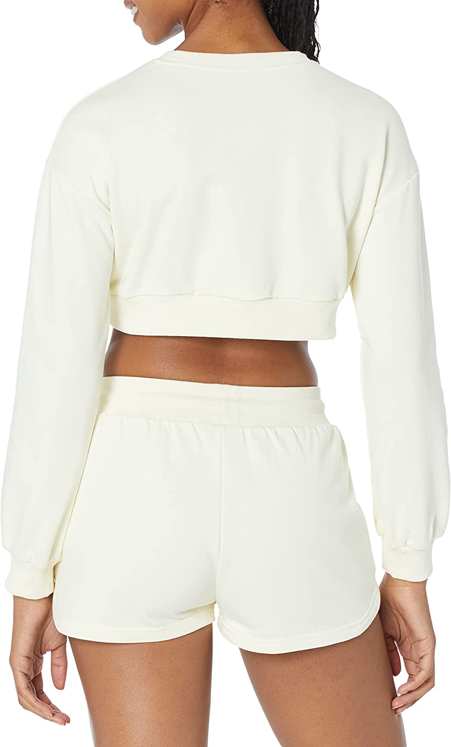 Women's Cropped Crewneck - Cream