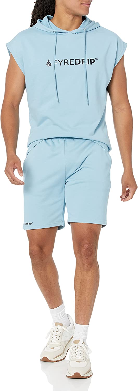 Men's Terry Sweat Short - Powder blue
