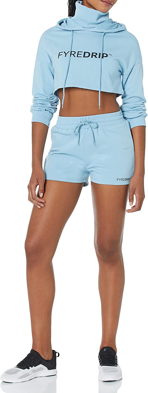 Women's Casual Sweat Short - Powder blue