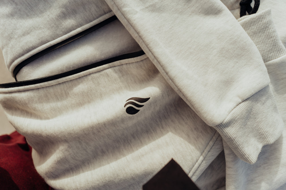 Men's Casual Fleece Hoodie - Grey