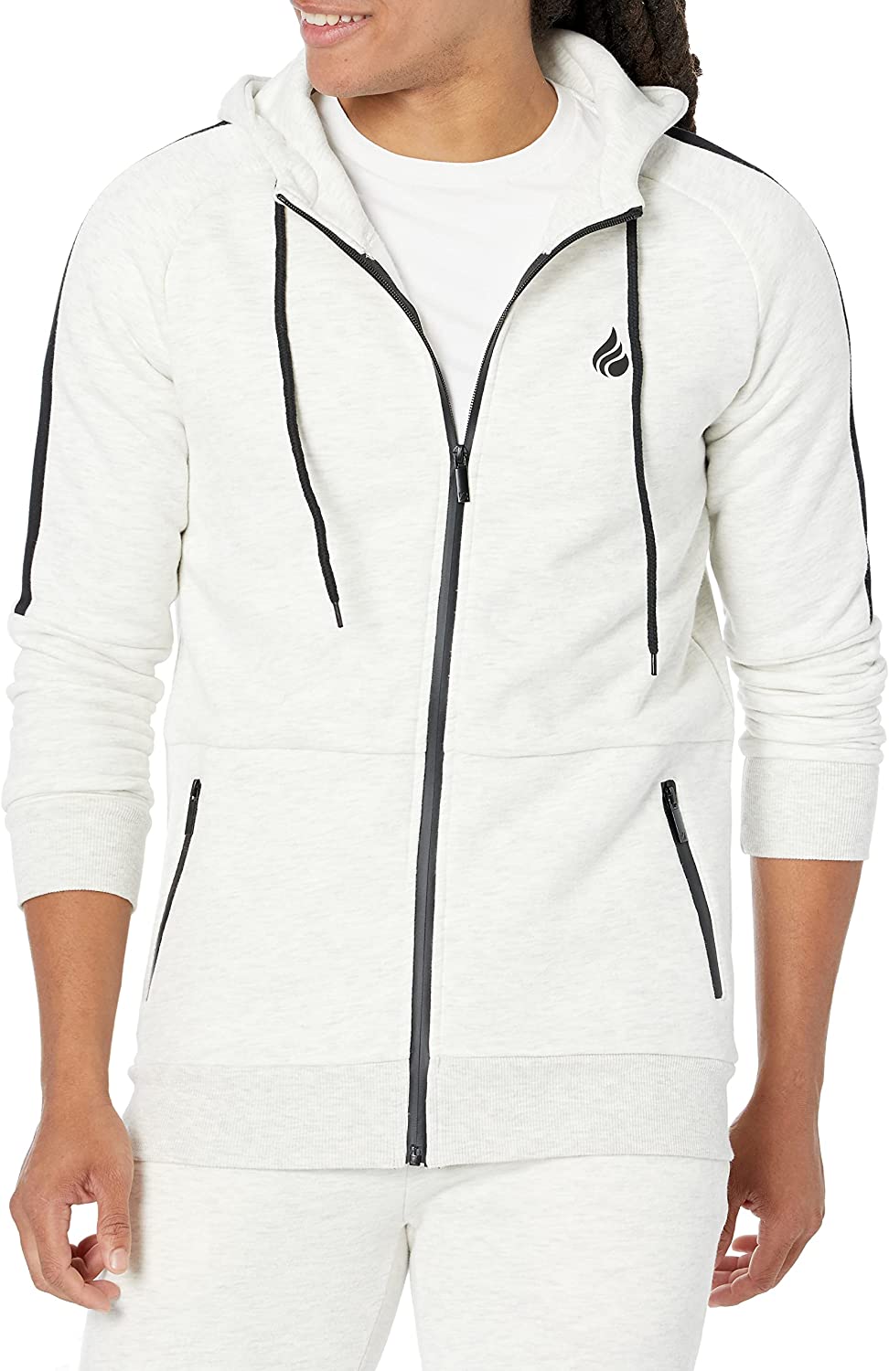 Men's Casual Fleece Hoodie - Grey